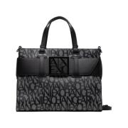 Armani Exchange Svart Shopper Väska Elegant Minimalistisk Black, Dam