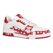 Louis Vuitton Yayoi Kusama Red White Trainer Begränsad Upplaga White, ...