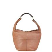 Celine Vintage Pre-owned Laeder handvskor Beige, Dam