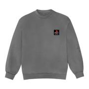 Travis Scott Begränsad Upplaga Classic Crewneck Tvättad Grå Gray, Herr