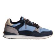 Hoff Lädersneakers med Memory-Foam Foder Blue, Herr