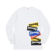 Supreme Begränsad upplaga Multi Logo Långärmad T-shirt Gray, Herr