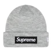 Supreme Begränsad upplaga Box Logo Beanie Heather Grey Gray, Herr