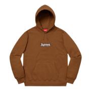 Supreme Begränsad upplaga Bandana Box Logo Hoodie Brown, Herr