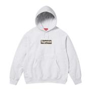 Supreme Begränsad upplaga Shanghai Box Logo Hoodie Gray, Herr