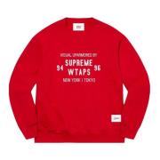 Supreme Röd Cross-Grain Crewneck Limited Edition Red, Herr