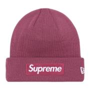 Supreme Begränsad upplaga Box Logo Beanie Plum Purple, Unisex