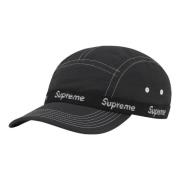 Supreme Svart Webbing Camp Cap Limited Edition Black, Unisex