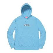 Supreme Begränsad upplaga Bandana Box Logo Hoodie Blue, Herr