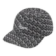 Supreme Monogram Denim 6-Panel Svart Hatt Black, Unisex