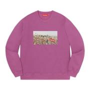 Supreme Begränsad upplaga Aerial Crewneck Bright Purple Purple, Herr