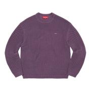 Supreme Öppen Stickad Liten Boxtröja Purple, Herr