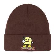 Supreme Begränsad upplaga Sticky Note Beanie Brun Brown, Unisex