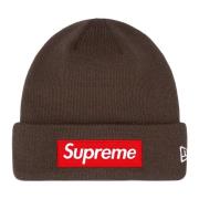 Supreme Begränsad upplaga Box Logo Beanie Brun Brown, Unisex