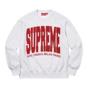 Supreme Stad Arc Crewneck Ash Grey Gray, Herr