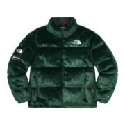 Supreme Begränsad Upplaga Faux Fur Nuptse Jacka Grön Green, Herr