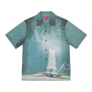 Supreme Begränsad upplaga Rayon kortärmad skjorta Blue, Herr