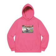 Supreme Begränsad upplaga Hooded Sweatshirt Magenta Pink, Herr