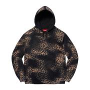 Supreme Bleached Leopard Hooded Sweatshirt Black Black, Herr