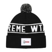 Supreme Begränsad Upplaga Svart Beanie med Jacquard-logotyper Black, U...