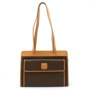 Celine Vintage Pre-owned Plast axelremsvskor Brown, Dam