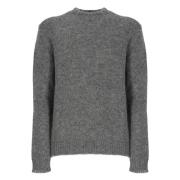 Jil Sander Grå Alpacka Crewneck Sweater Gray, Herr