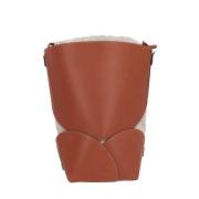 Jil Sander Brun Bucketväska med Avtagbar Pouch Brown, Dam