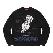 Supreme Exklusiv Grafisk Ulltröja Black, Herr