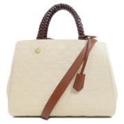 Louis Vuitton Vintage Pre-owned Tyg louis-vuitton-vskor Beige, Dam