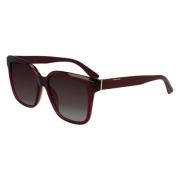 Calvin Klein Röda Acetat Solglasögon för Kvinnor Red, Dam