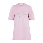 Nina Ricci Merci Nina T-shirt i Ljus Lille Pink, Dam