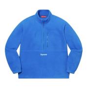 Supreme Bright Blue Polartec Half Zip Pullover Blue, Herr