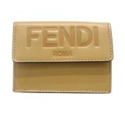 Fendi Vintage Pre-owned Laeder plnbcker Beige, Dam