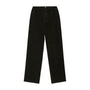 MM6 Maison Margiela Svarta Canvas Wide Leg Byxor Black, Herr