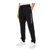 Emporio Armani Logo Print Jogger Byxor - Svart Black, Herr