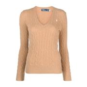 Polo Ralph Lauren Kamel Melange Kimberly Pullover Beige, Dam