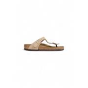 Birkenstock Mocka Sandaler Höst/Vinter Kollektion Beige, Dam