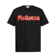 Alexander McQueen Svarta T-shirts och Polos med Logotyptryck Black, He...