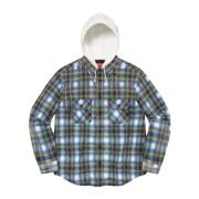 Supreme Begränsad upplaga Hooded Flannel Zip Up Multicolor, Herr