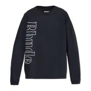 Rhude T-shirt med logotyp Black, Herr