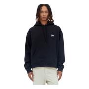 Patta Huvtröja i bomullsblandning fleece Black, Herr