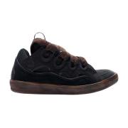 Lanvin Mocka Low-Top Sneakers med Aztec-väv Brown, Herr