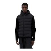 Moncler Vadderad Huva med Dragkedja Black, Herr