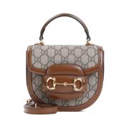 Gucci Brunsocker Horsebit Topphandväska Brown, Dam