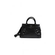 Guess Levia Tri Compartment Satchel Black, Dam