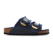 Birkenstock Arizona Big Buckle Slides Blue, Dam