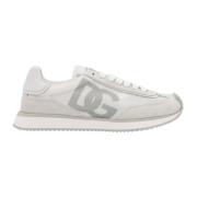 Dolce & Gabbana Vita Sneakers Snörning Monogram Gummisula White, Dam