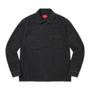 Supreme Svart Flanell Twill Skjorta Begränsad Upplaga Black, Herr