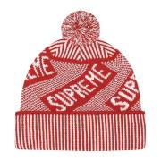 Supreme Begränsad upplaga Banner Beanie Röd Multicolor, Unisex