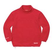 Supreme Röd Mock Neck Pullover Polartec Fleece Red, Herr